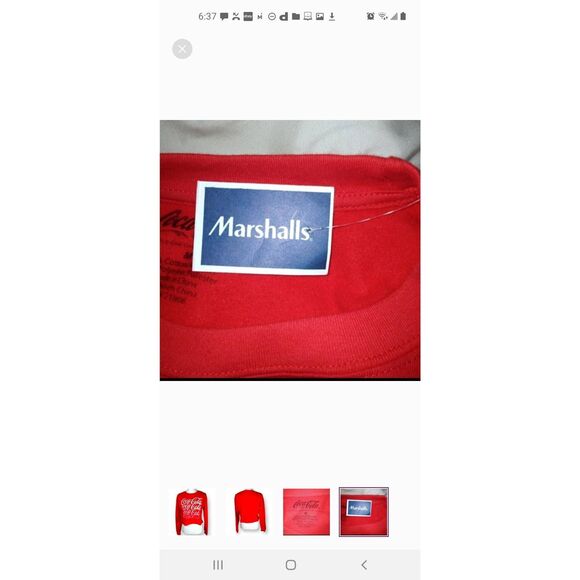 COCA-COLA RED CROP SWEATSHIRT SZ.M NWT. - Picture 5 of 5